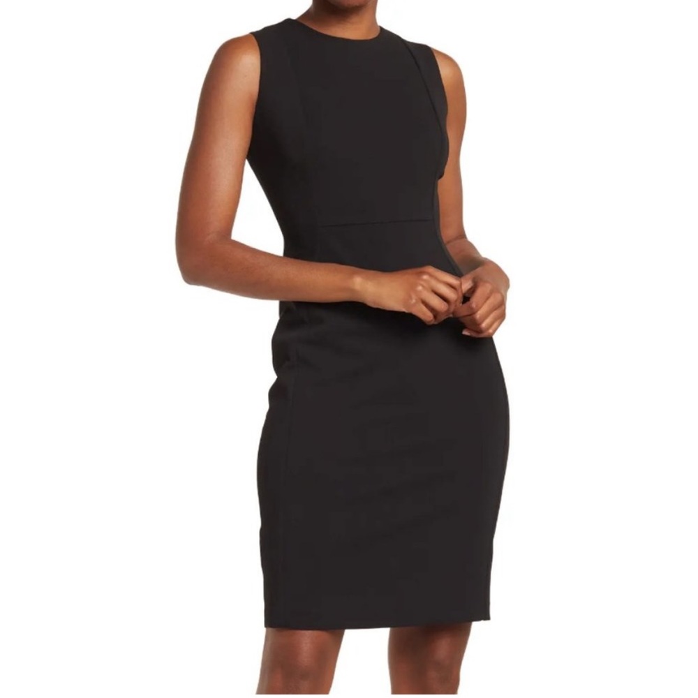 Calvin Klein Sleeveless Black Sheath Dress, Like New